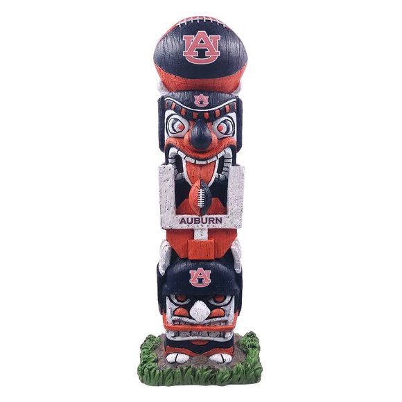 Auburn Tigers Football 16" Tiki Face Totem Pole Statue Indoor/Outdoor